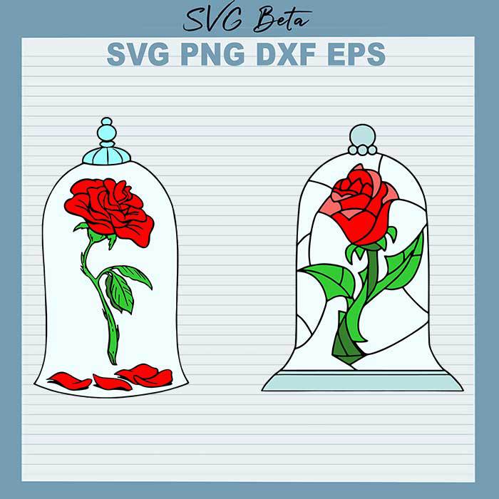 Beauty And The Beast Rose svg