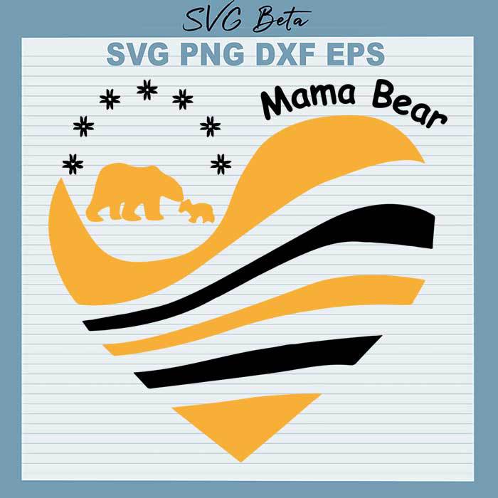 Mama Bear Heart svg
