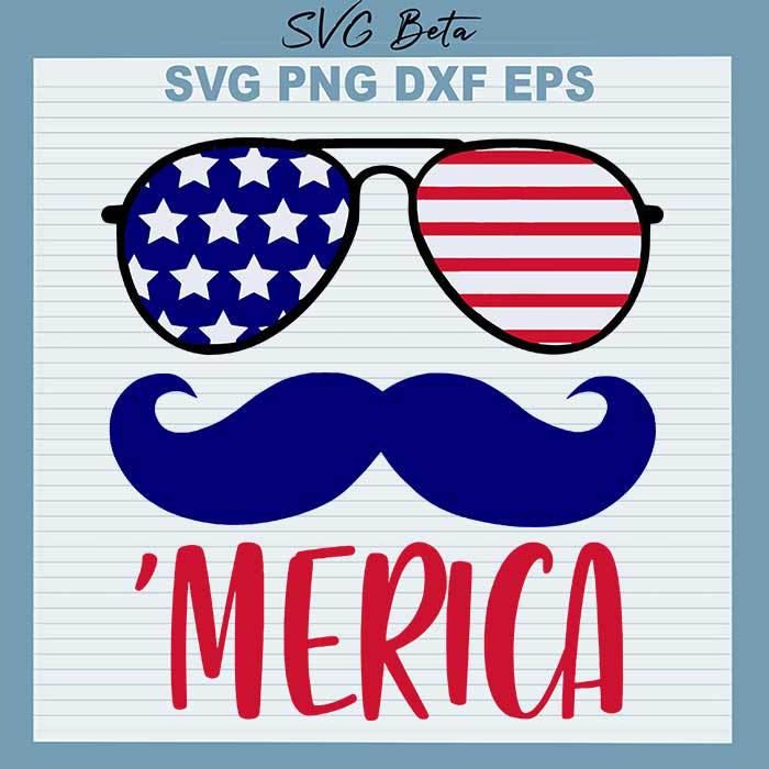 Merica Sunglasses 4th of July svg