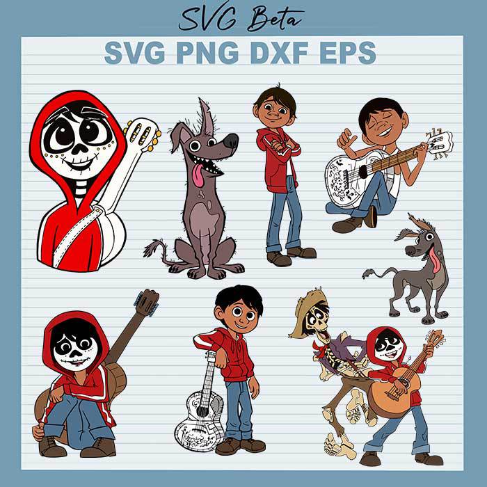 Coco Miguel Bundle SVG, Disney Pixar Coco SVG, Disney SVG, Coco SVG