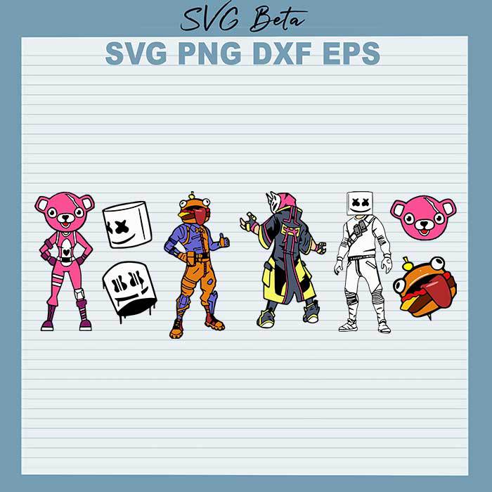 Fortnite Character SVG, Battle Royale SVG, Fortnite Character Battle Royale SVG Bundle