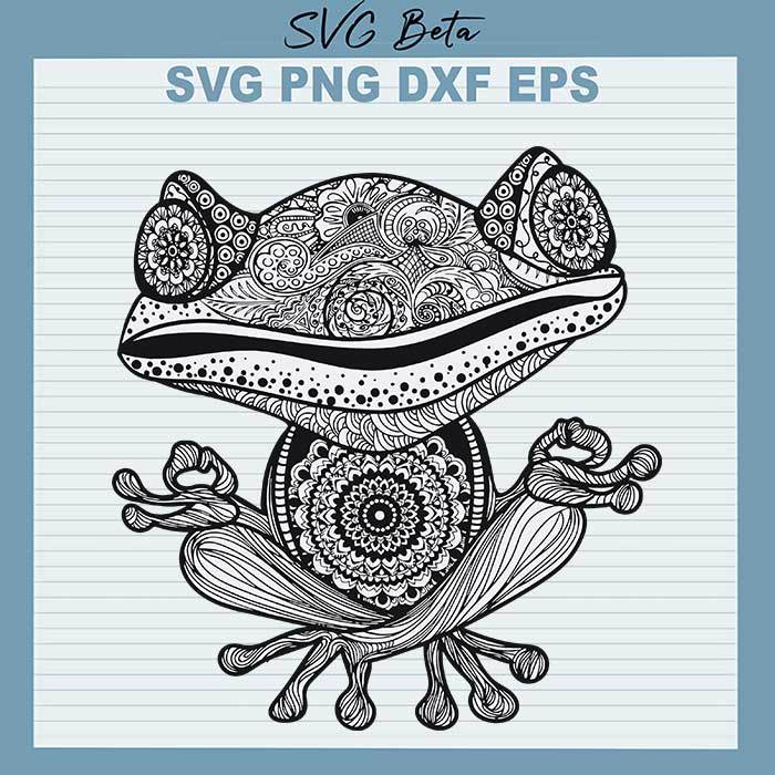 Yoga Namaste Mandala Frog svg