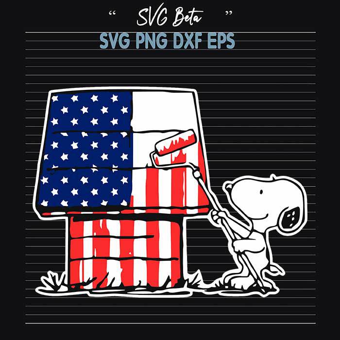Snoopy 4th of July svg