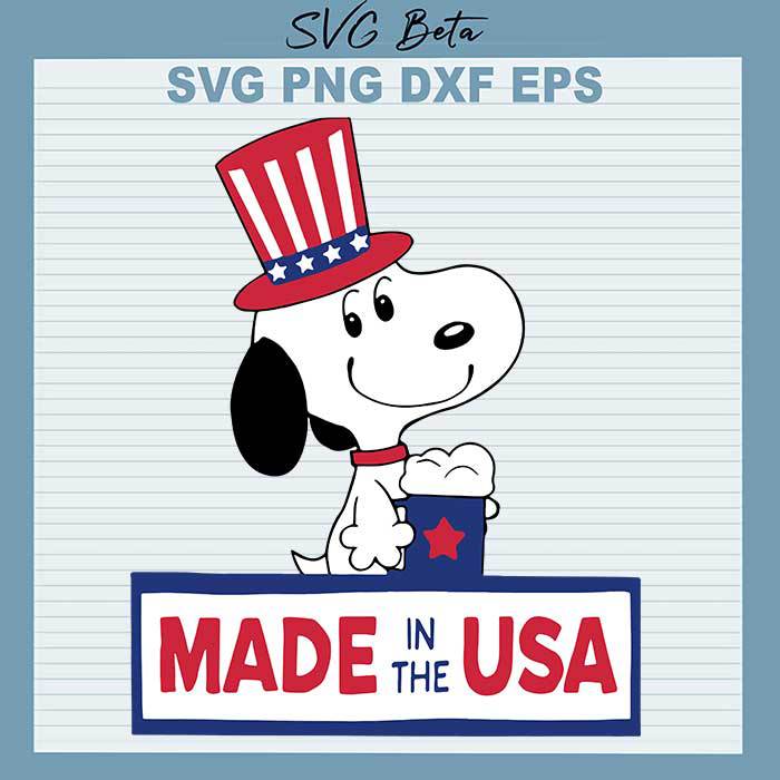 Snoopy Made In The USA svg