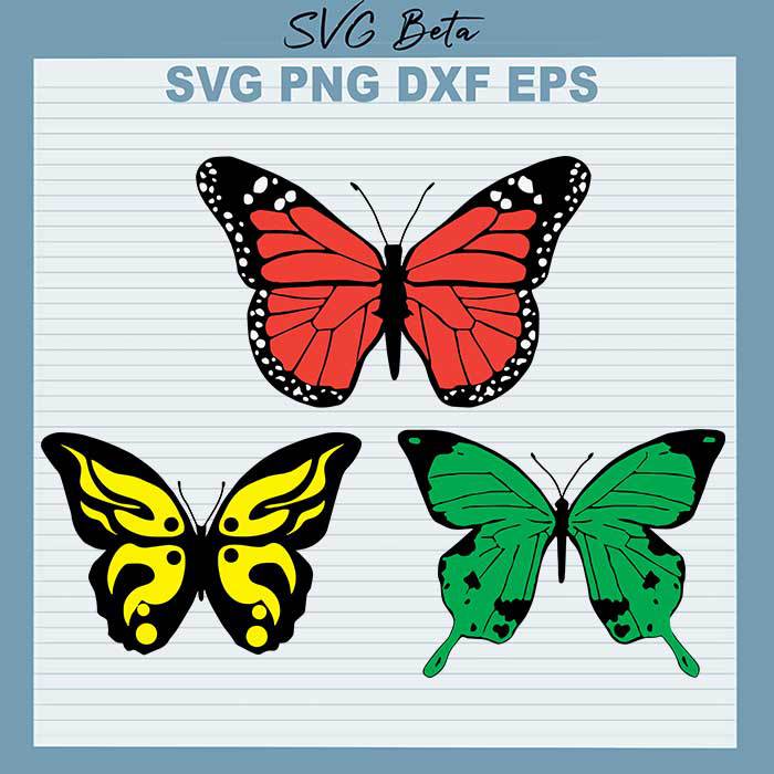 3 Butterfly Bundle svg