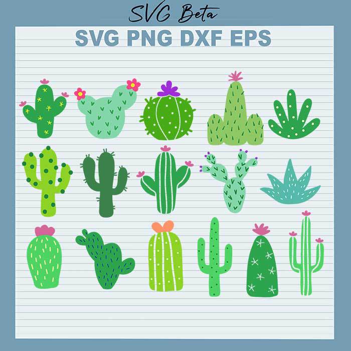 Cactus Succulent Bundle SVG