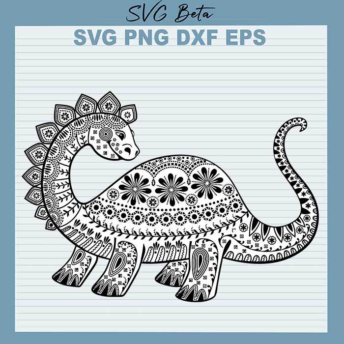 Mandala Dinosaur svg