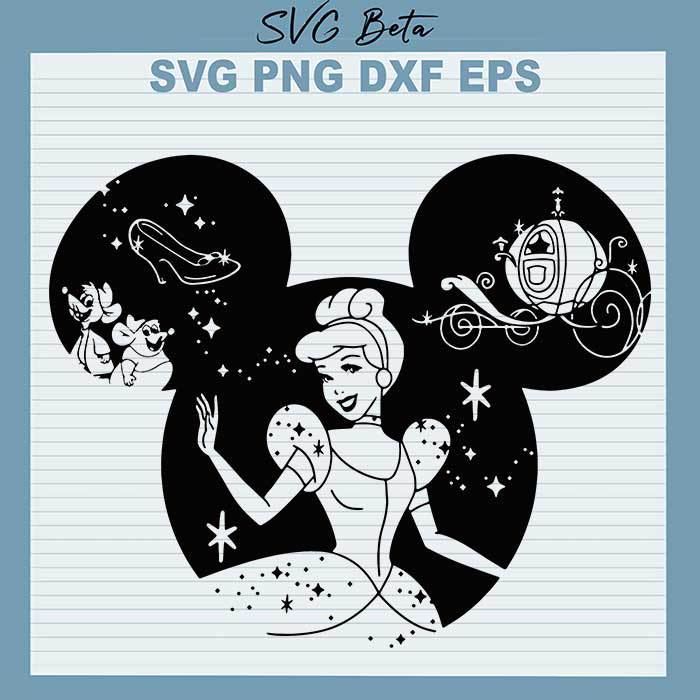 Cinderella Mickey Ears svg
