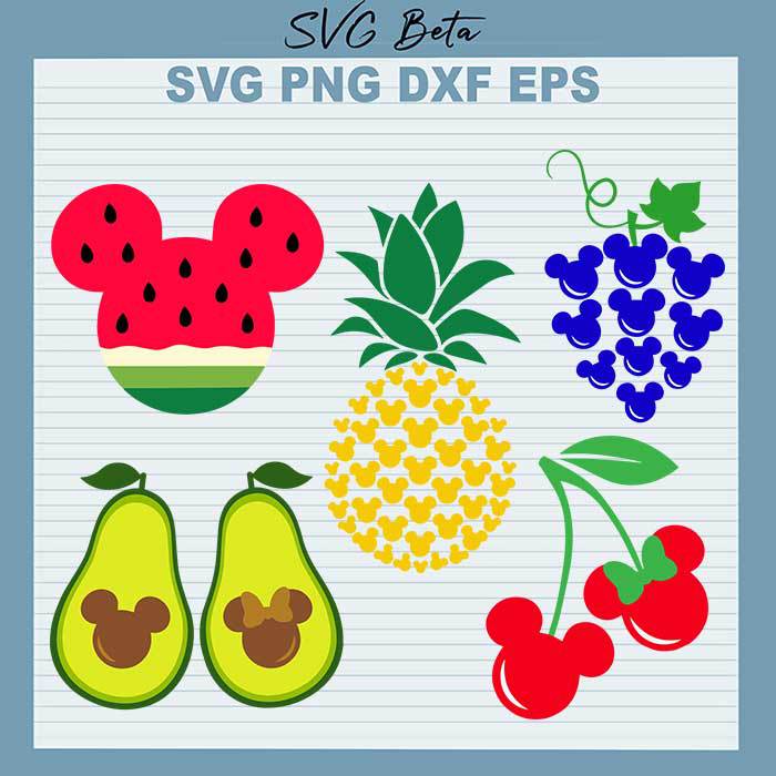 Disney Mickey Fruit svg