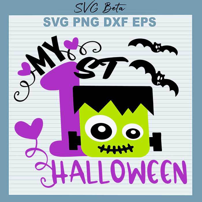 My 1st Halloween Frankenstein Scary svg