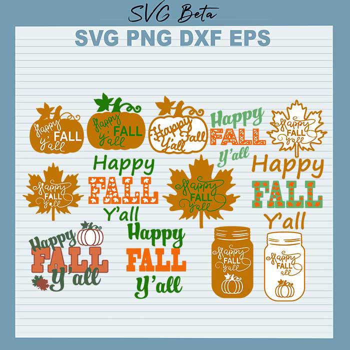 Happy Fall Yall Bundle svg