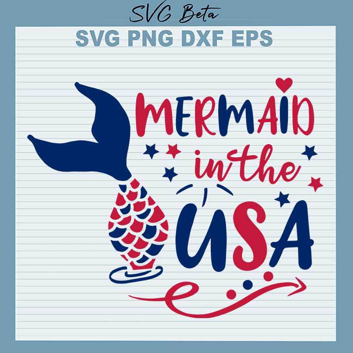 Disney Mermaid In The USA svg