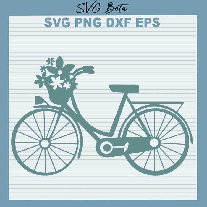 Floral Bicycle svg