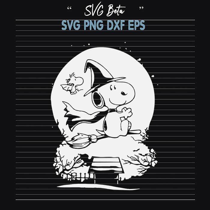 Snoopy Witch Happy Halloween SVG