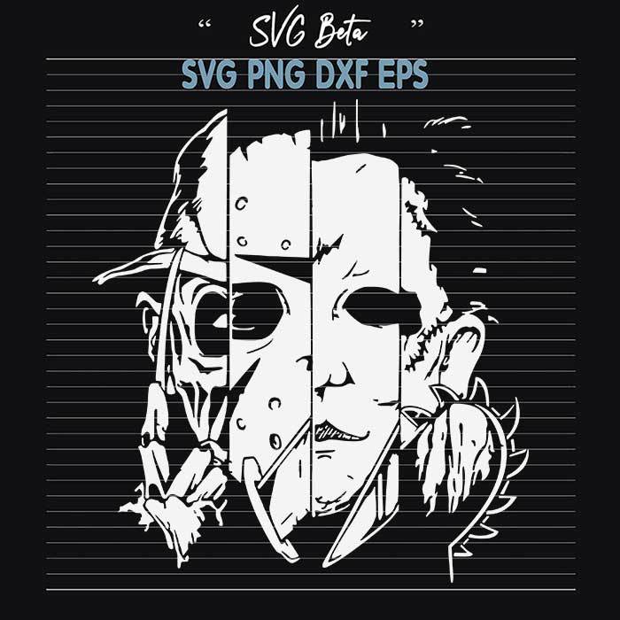 Freddy Jason Michael Myers and Leather Face Squad SVG, Horror Movies SVG