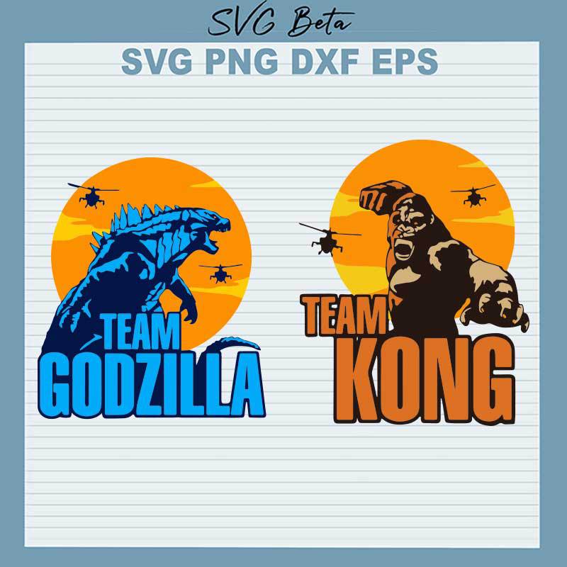 Team Kong Team Godzilla SVG