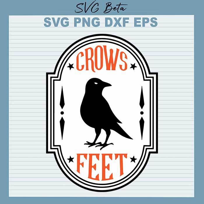 Crows Feet Bottle Labels svg