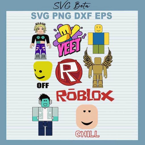 Roblox Character Svg Roblox Chill Svg Roblox Bundle Cut Files For Cricut