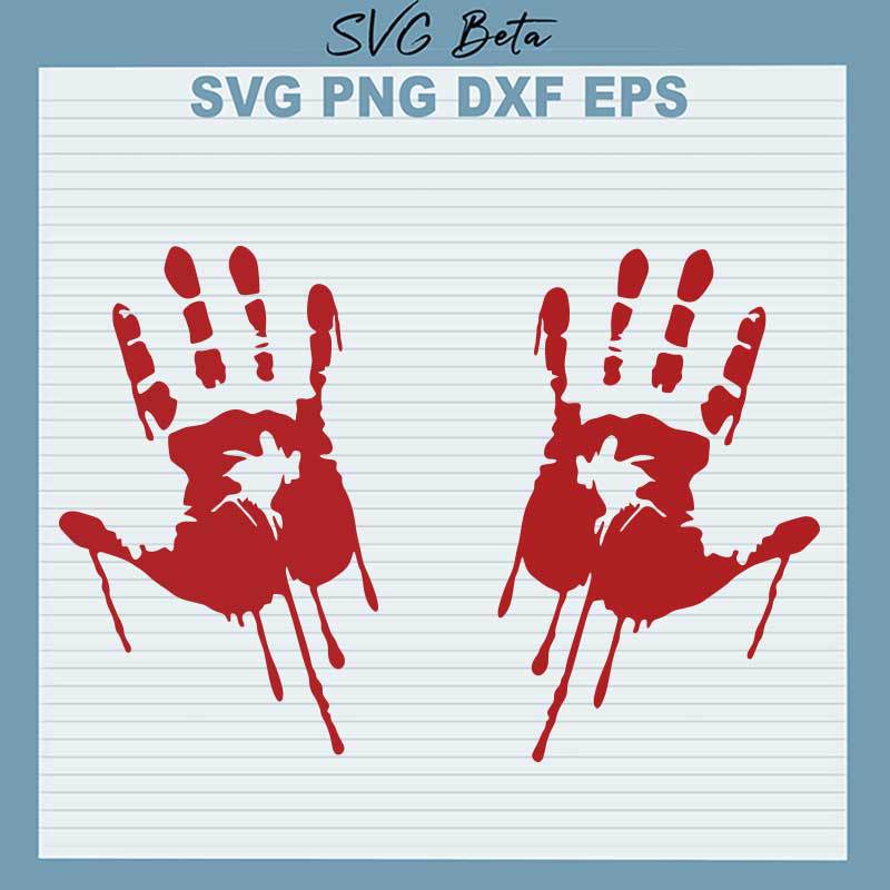 Halloween Bloody Handprint SVG