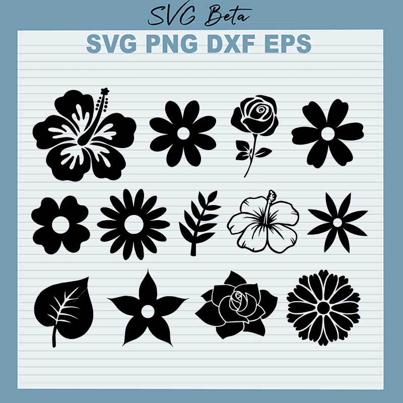 Tropical Flowers SVG