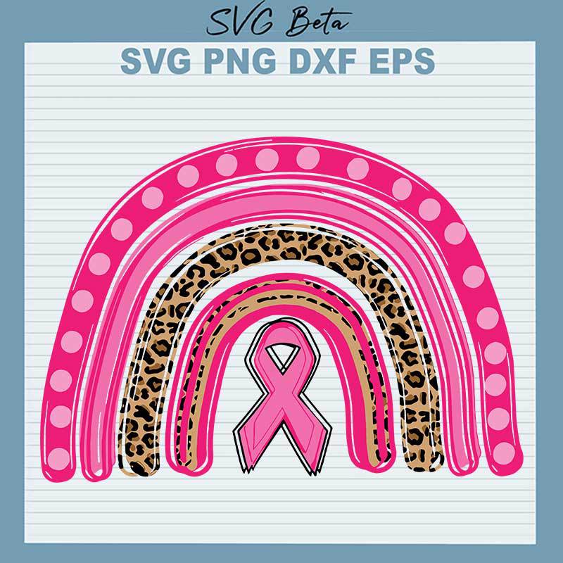 Breast Cancer Awareness Rainbow SVG