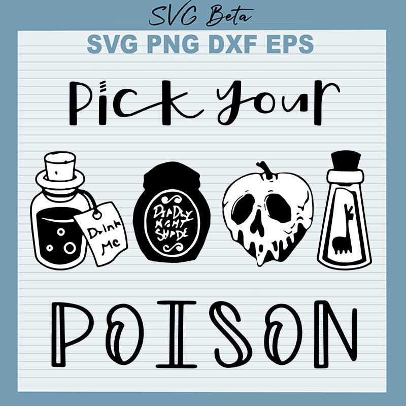 Halloween Pick Your Poison SVG