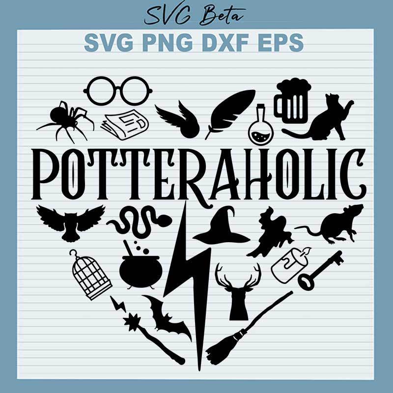 I Am Potter Aholic Heart SVG