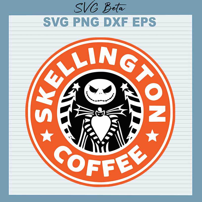 Skellington Starbuck Coffee Logo SVG