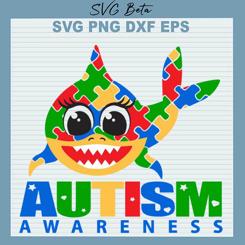 Autism Awareness Baby Shark SVG