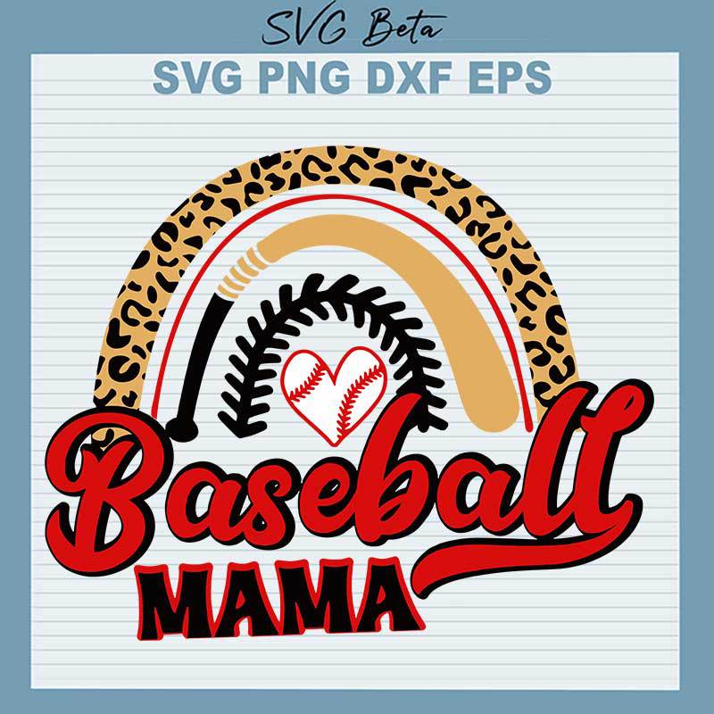 Baseball Rainbow Mama SVG
