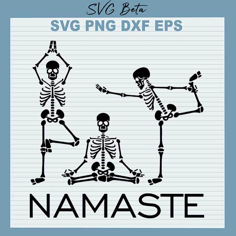 Namaste Yoga Skeleton SVG