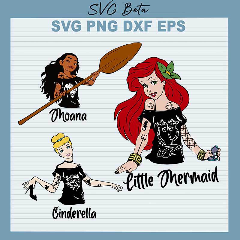 Punk Disney Princess SVG