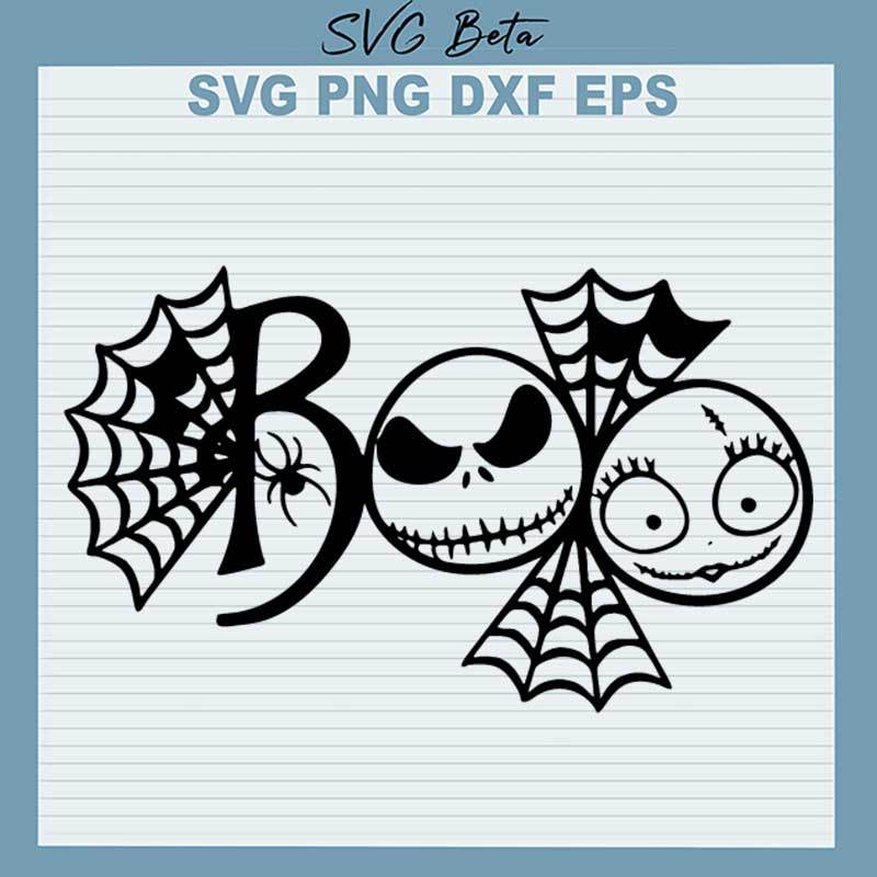 Halloween Boo Jack And Sally SVG