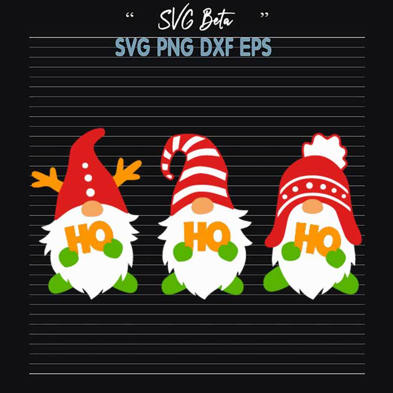 Christmas Ho Ho Ho Gnome SVG