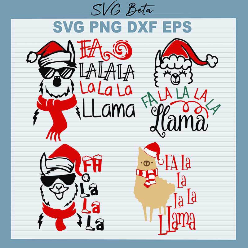 La La La Llama Christmas SVG