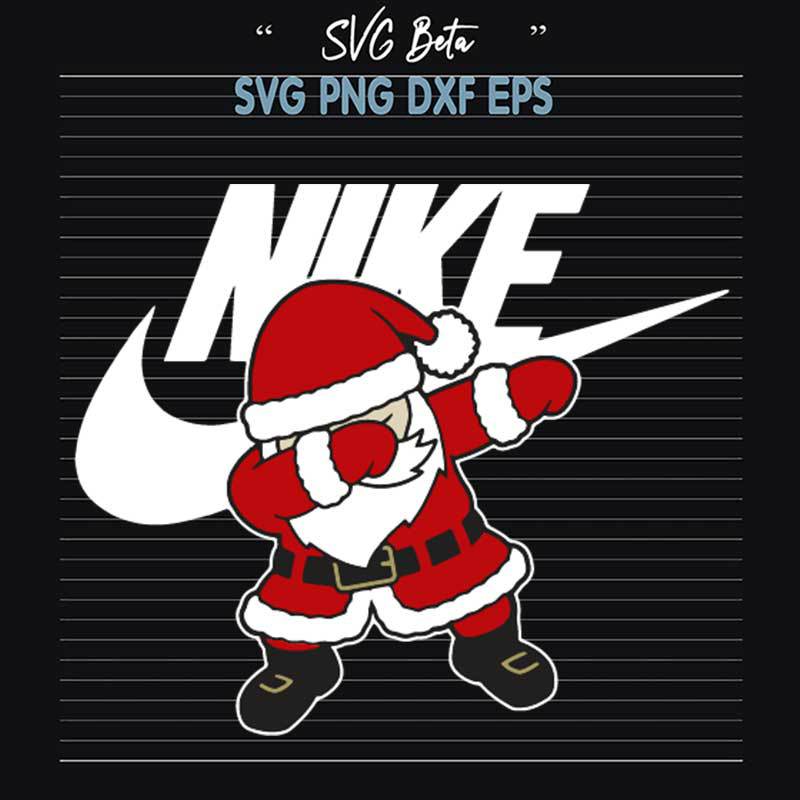 Dabbing Santa Nike Logo SVG