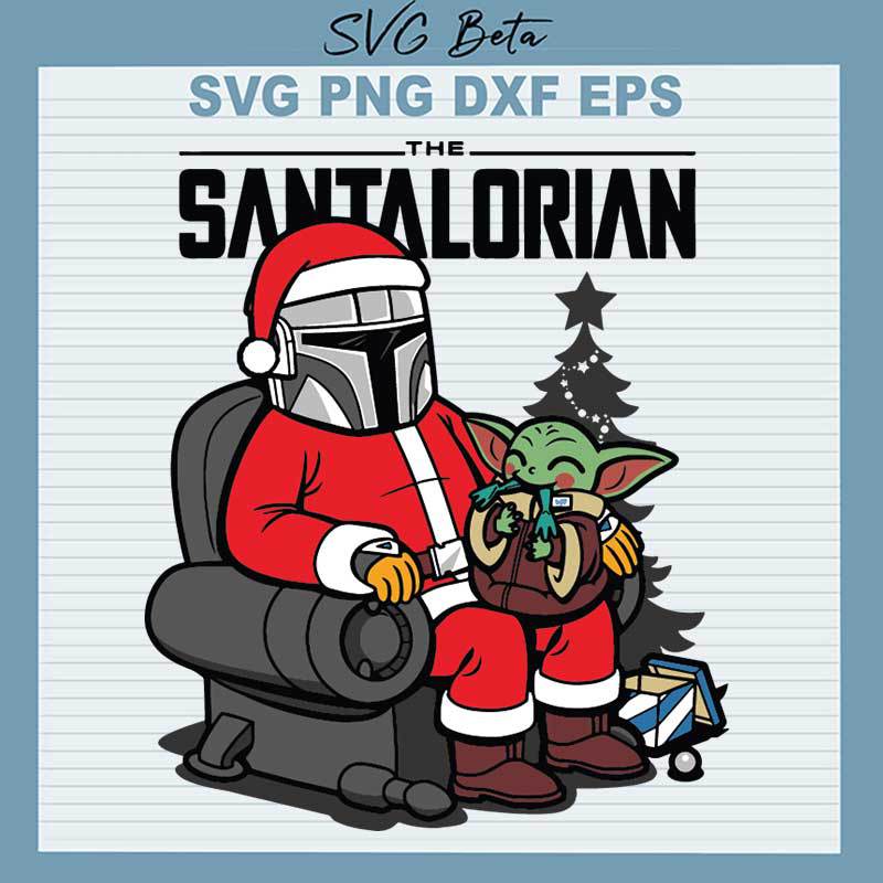 Christmas The Santalorian Hug Baby Yoda SVG, The Santalorian SVG, Christmas Star wars SVG