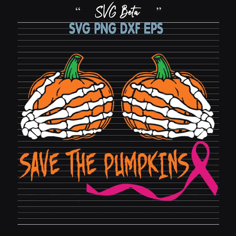Breast Cancer Save The Pumkins SVG