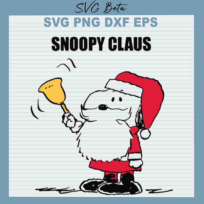 Christmas Snoopy Claus SVG