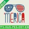Merica embroidery design