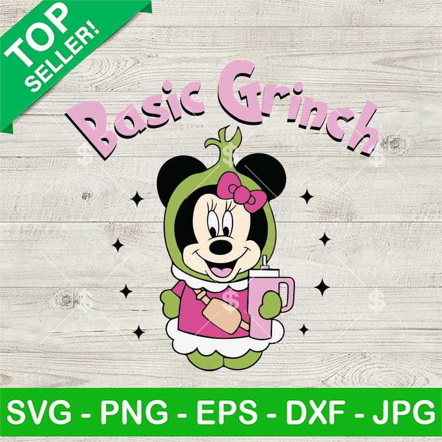 Minnie Basic Grinch Stanley Tumbler SVG