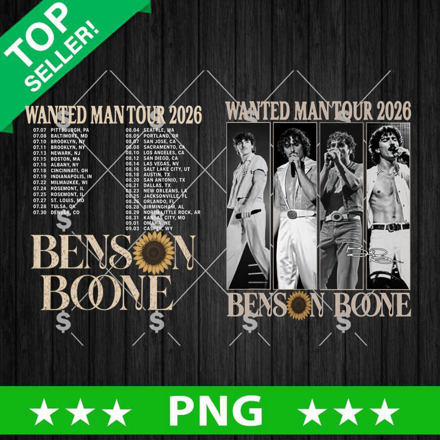 Wanted Man Tour 2026 Benson Boone PNG