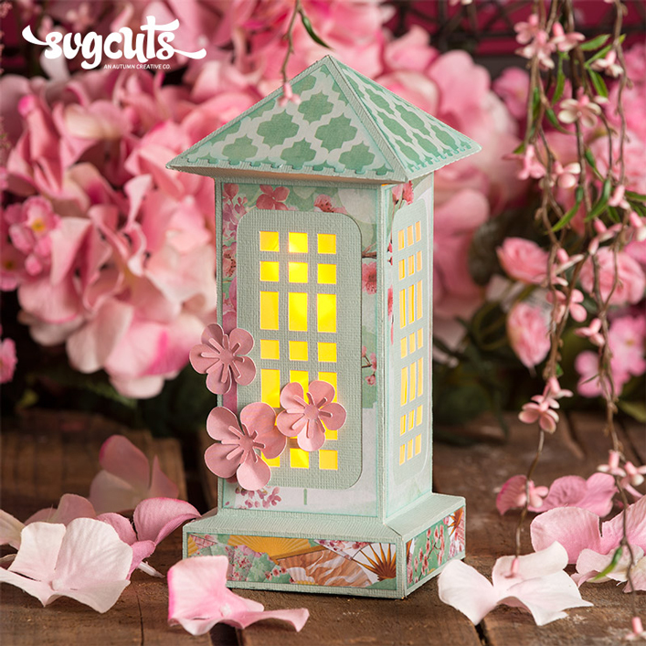 Svg diy 3d lantern, houses, . Lantern 3 99 Svgcuts Svg Files For Cricut Silhouette Scanncut Scal And Sizzix Machines