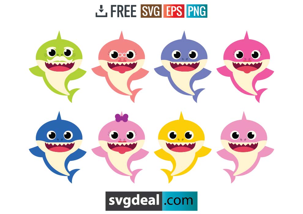 Terbaru 8 Free Baby Shark Svg Files For Your Cutting Machine Free Svg Files SVG PNG EPS DXF File