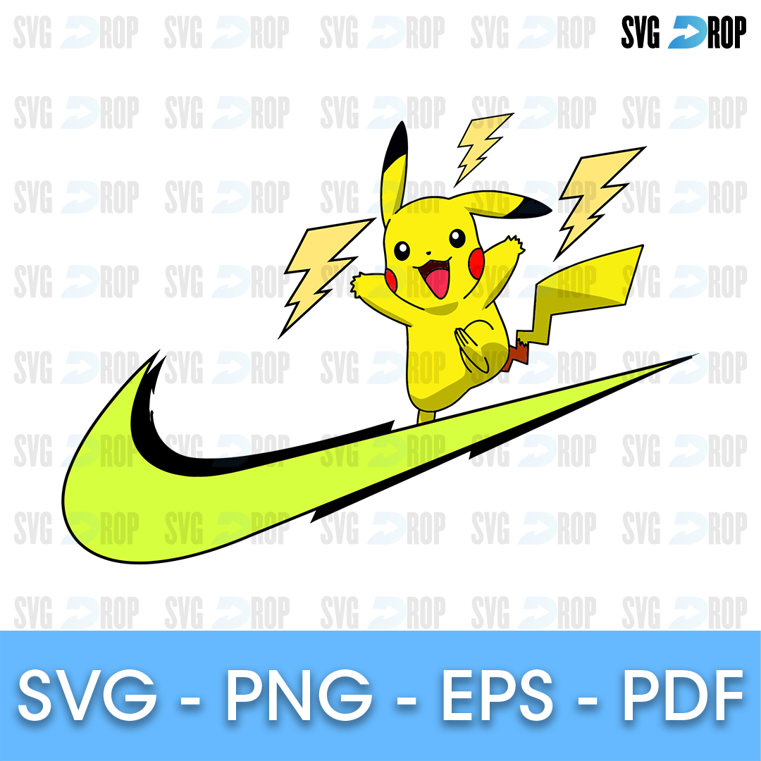 Download pikachu svg and png files at 300 dpi. Pokemon Nike Logo Svg Svg Drop