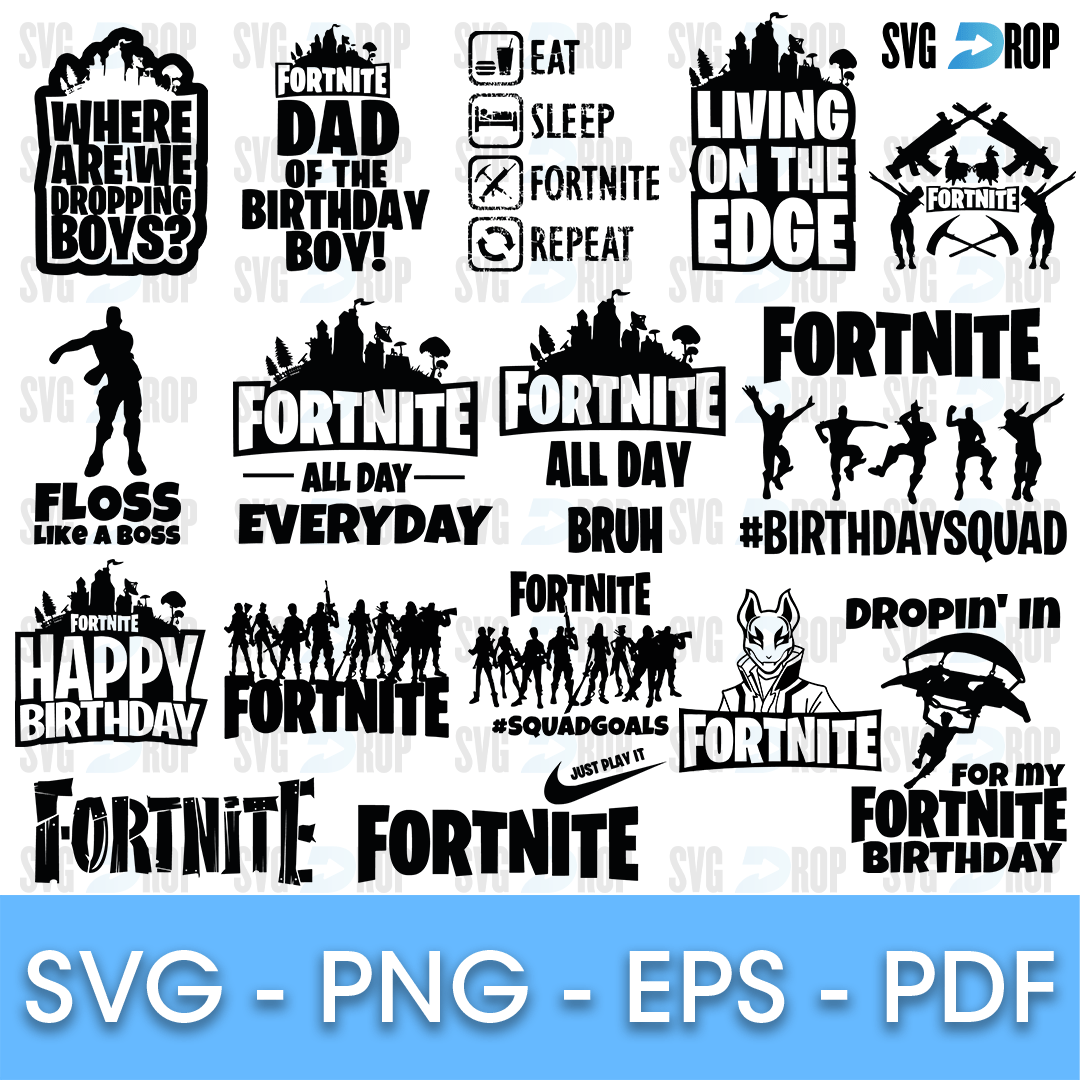 Instant download | easy to change color. Fortnite Bundle Svg Svg Drop
