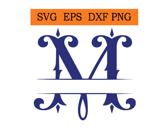 Compatible with silhouette, cricut and other cutting . Split Monogram Svg Eps Dxf Jpg Files Digital Letters Svg Files For Cricut Files For Silhouette Instant Download Svg Shop