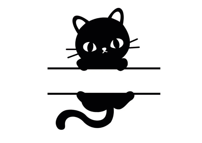Cat in the hat monogram svg
