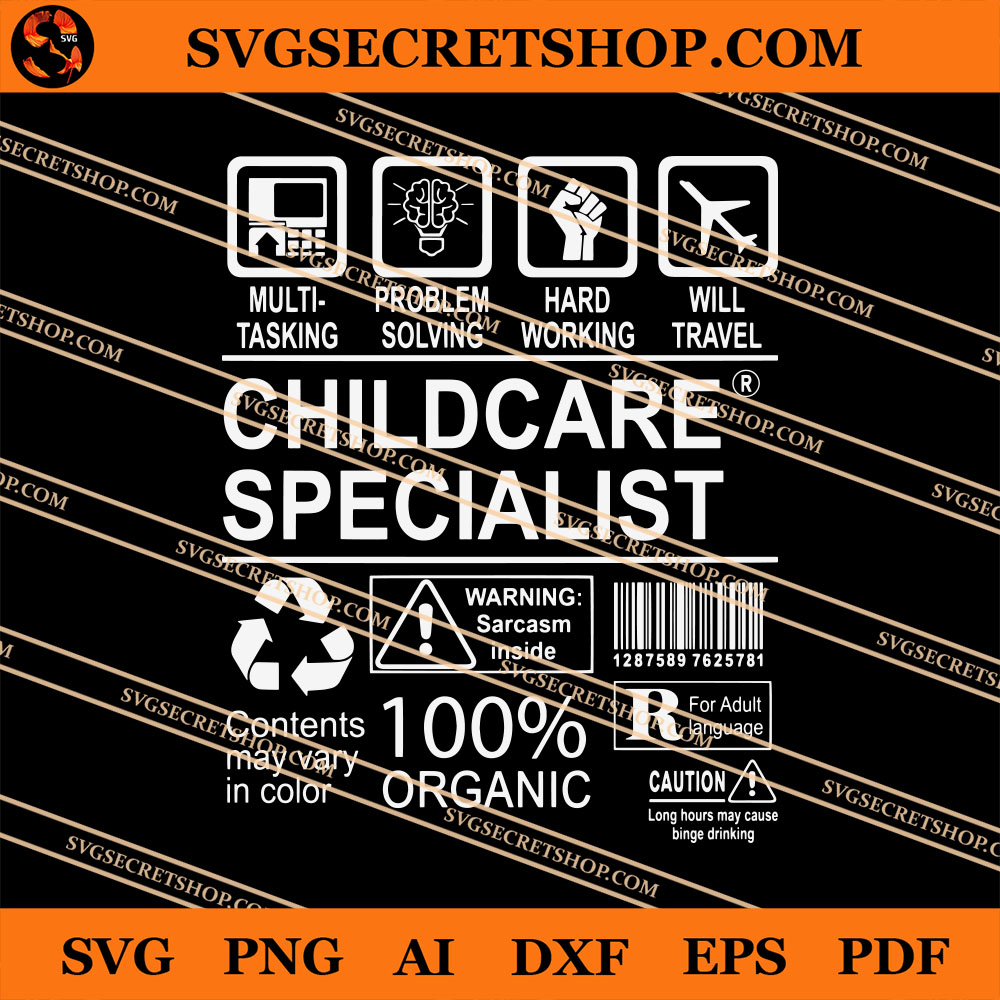 Download Multi Tasking Certified Job Childcare Specialist Svg