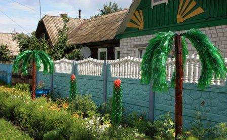 Пальма из пластиковых бутылок